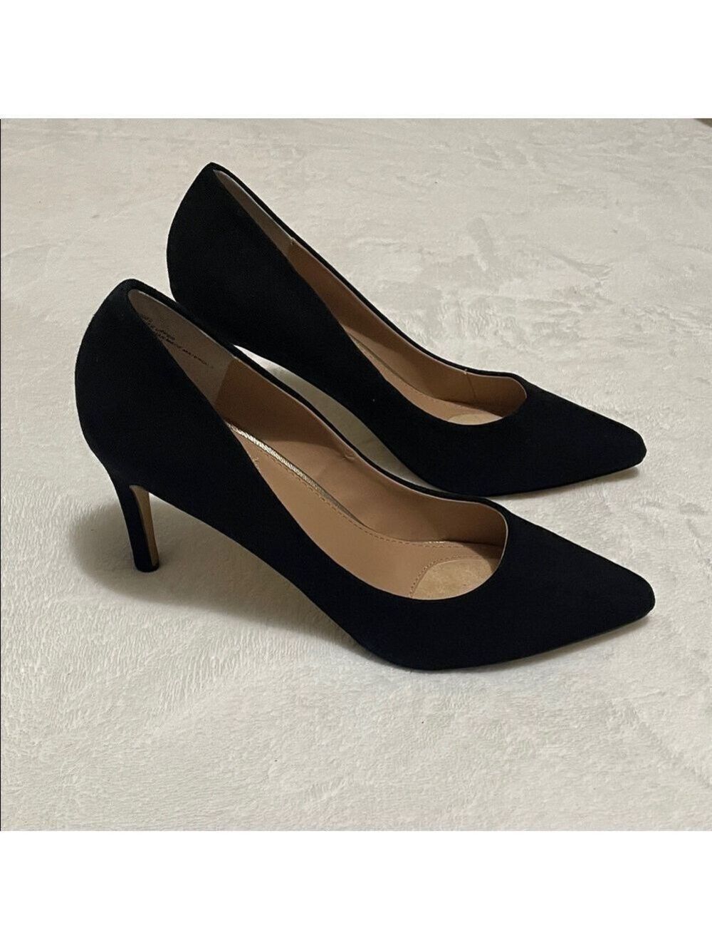 NWOB Wendy Williams Black Suede Pump Heels Sz 6.5M